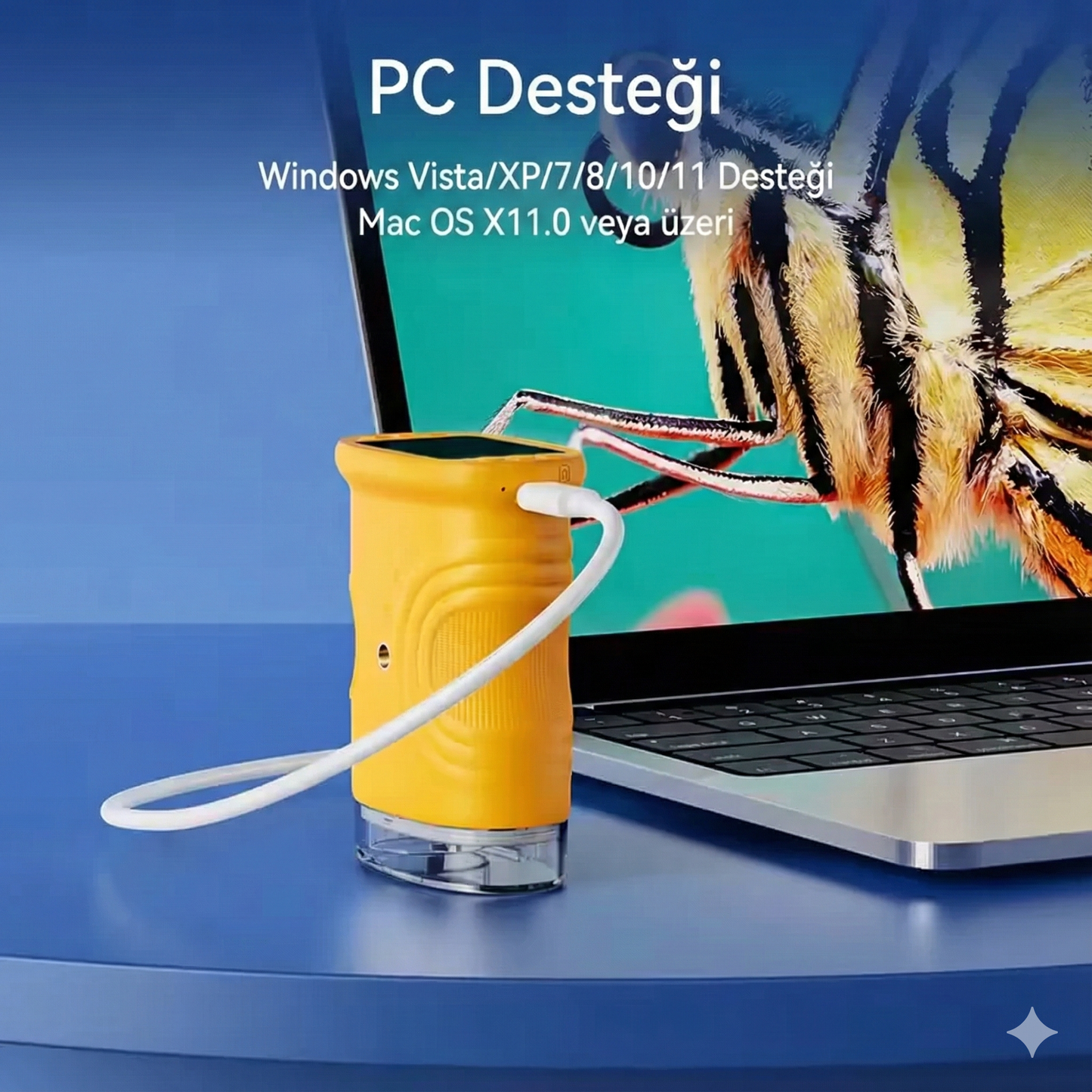 MikroMercek™ Pro: Taşınabilir Dijital Eğitim & Keşif Mikroskobu (1000x Zoom)